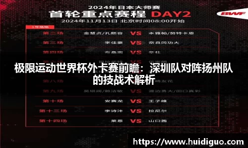 极限运动世界杯外卡赛前瞻：深圳队对阵扬州队的技战术解析